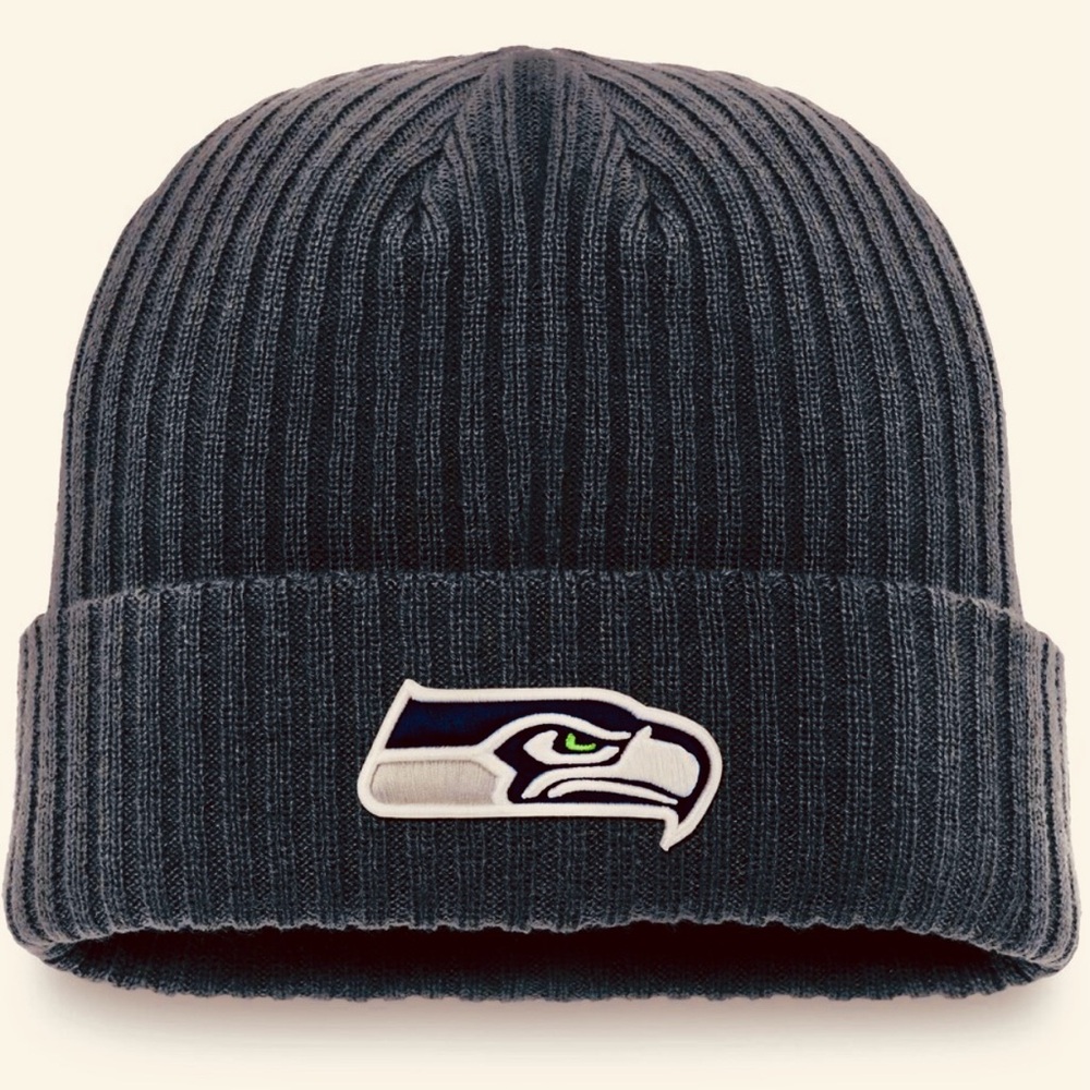 Fanatics NFL Seattle Seahawks Dark Knit Beanie Hat NWT